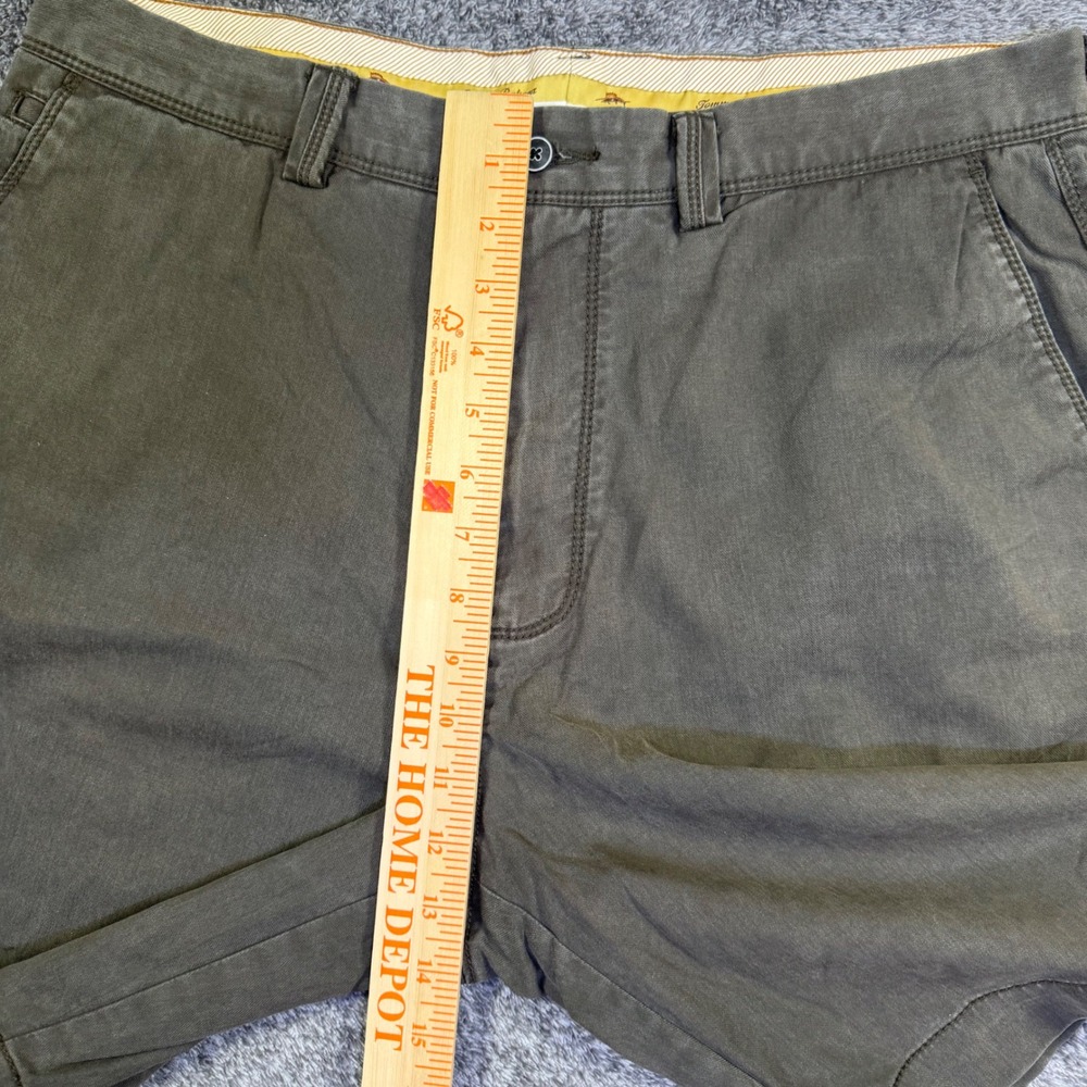 Tommy Bahama Boracay Shorts Mens 35 Olive Green Stretch 10" Inseam Flat Front - Picture 14 of 14